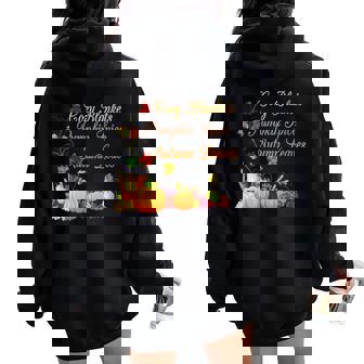 Cozy Blankets Pumpkin Spice Women's Autumn Fall Harvest Women Oversized Hoodie Back Print - Monsterry