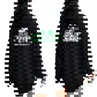 Craic Irish Culture Drinking Green Beer St Patrick's Day Women Oversized Hoodie Back Print - Monsterry