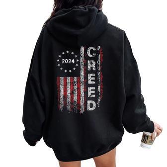 Creed '24 Take Me Higher Support 2024 Women Oversized Hoodie Back Print - Thegiftio UK