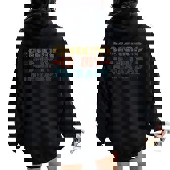 Creeking Is My Therapy Hobby Hobbies Joke Saying Women Oversized Hoodie Back Print - Monsterry