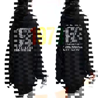 Cumpleaños 1973 Cuello Women Oversized Hoodie Back Print - Regaloses
