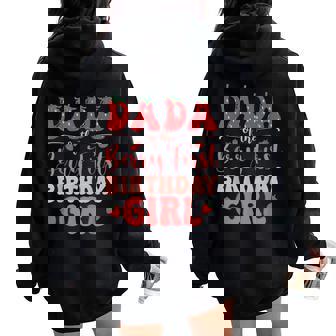 Dad And Mom Dada Berry First Birthday Girl Strawberry Family Women Oversized Hoodie Back Print | Mazezy