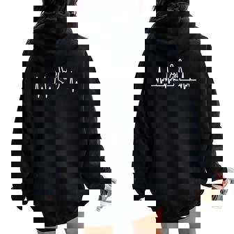 Diablo Horns My Heart Beats For Heavy Metal Hombre Sin Mangas Women Oversized Hoodie Back Print - Regaloses