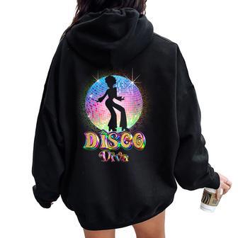 Disco Diva Retro 70'S 80'S Seventies Retro Disco Ball Women Oversized Hoodie Back Print - Thegiftio UK