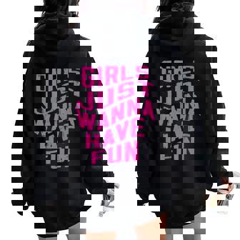Diseño De Chicas Solo Quieren Divertirse Para Es Women Oversized Hoodie Back Print - Regaloses