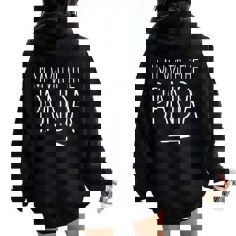 Disfraz De Panda A Juego Para Adultos Y Niños Women Oversized Hoodie Back Print - Regaloses