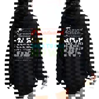 Divertente Mi Sono Laureato Laureato Sarcastico Felpa con cappuccio oversize da donna con stampa posteriore - Novitaregali