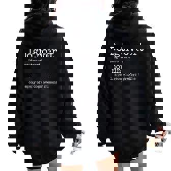 Dogtrovert Definition Dog For Men Dog Women Oversized Hoodie Back Print - Thegiftio UK