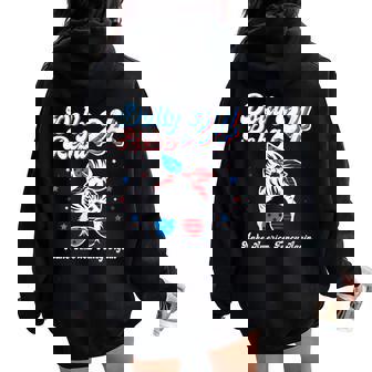 Dolly And Reba 2024 Make America Fancy Again Messy Bun Women Oversized Hoodie Back Print - Thegiftio