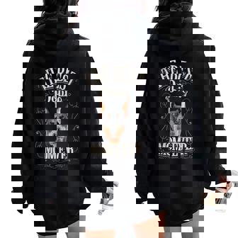 Donna Best Dobie Mom Ever Dobermann Pinscher Caneintage Regalos Felpa con cappuccio oversize da donna con stampa posteriore - Novitaregali