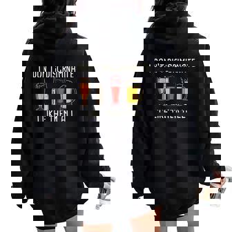 I Dont Discriminate I Like They All Craft Beer Lover Felpa con cappuccio oversize da donna con stampa posteriore - Novitaregali