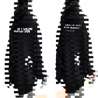 Don't Look Down T Offensive Sarcastic Hilarious Felpa con cappuccio oversize da donna con stampa posteriore - Novitaregali