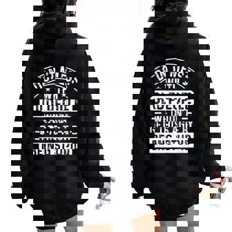 Don't Mess With Old People Elderly Humor Graphic Women Oversized Hoodie Back Print | Seseable UK