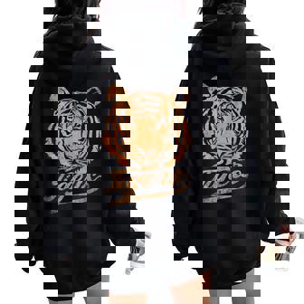 Easy Tiger Distressed Casual-Chic Graphic For Women Women Oversized Hoodie Back Print | Seseable CA