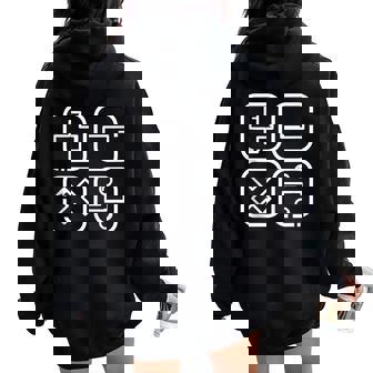 Elementary Math Plus And Minus Cool And Math Teacher Women Oversized Hoodie Back Print - Monsterry