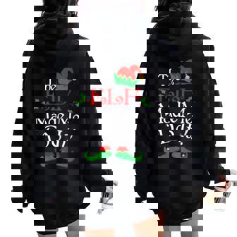 The Elf Made Me Do It Christmas Elves Tees Matching Family Women Oversized Hoodie Back Print - Monsterry