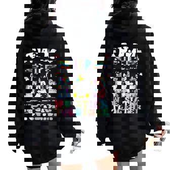 Equipo Iep Sped Está En El Punto Maestro Nos Unimos Unicornio Cuello Women Oversized Hoodie Back Print - Regaloses