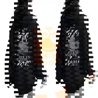 Es Curioso Que A Esta Chica Le Encante La Música Country Women Oversized Hoodie Back Print - Regaloses