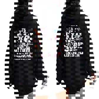 Es Una Cosa De Taylor Que No Entenderías Groovy Birthday Women Oversized Hoodie Back Print - Regaloses