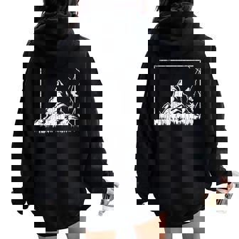 Escalada De Montaña Rock Climber Senderista Gráfico Cuello Women Oversized Hoodie Back Print - Regaloses