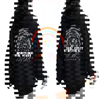 Every Student Matters Paraprofessional Support Teacher Women Oversized Hoodie Back Print - Thegiftio UK