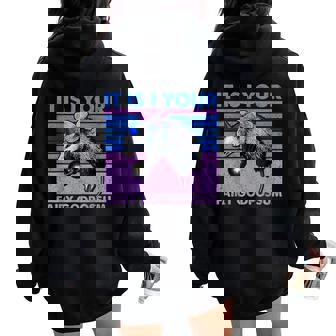 It Is I Your Fairy Godpossum Retro Opossum Lover Women Women Oversized Hoodie Back Print | Seseable CA