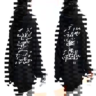 Faith Family Farm Life Religious Farming Farmers Ranchers Women Oversized Hoodie Back Print - Monsterry