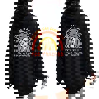 Family And Consumer Science Teacher Facs Groovy Halloween Women Oversized Hoodie Back Print - Monsterry