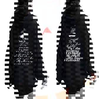Feliz Navidad Feliz Navidad Feliz Natal Idiomas Women Oversized Hoodie Back Print - Regaloses
