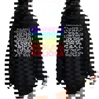 Feminista Feminismo Poderosa Independientealiosa Women Oversized Hoodie Back Print - Regaloses