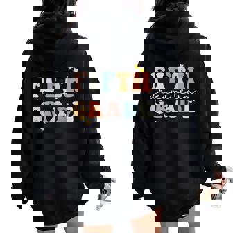 Fifth Grade Dream Team Teacher Students 100Th Day Of School Women Oversized Hoodie Back Print - Thegiftio UK