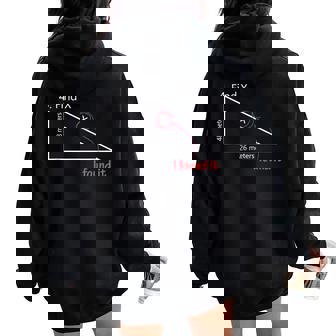 Find X Math Teacher Graphic Sarcastic Novelty Dad Joke Women Oversized Hoodie Back Print - Monsterry