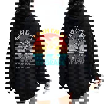 First Grade Dabbing Boy Bruh I'm In 1St Grade Student Women Oversized Hoodie Back Print | Mazezy
