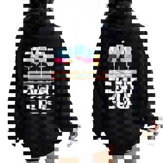 Flight Wine Club Fomo Wine Tasting Sample Rose Red White Women Oversized Hoodie Back Print - Thegiftio UK