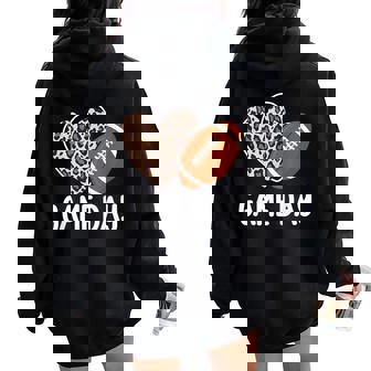 Football Game Day Leopard Cheetah Game Day Football Women Oversized Hoodie Back Print - Thegiftio