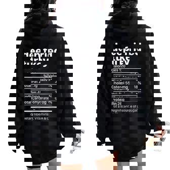 Fried Turkey Thanksgiving Nutrition Ingredients Nutritional Women Oversized Hoodie Back Print - Monsterry