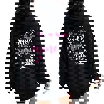 Friends Wine Together I Wine Women Oversized Hoodie Back Print - Thegiftio UK