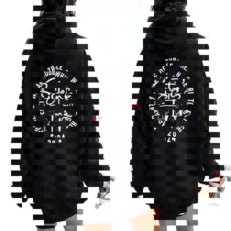 Fun Matching Girls Trip 2024 Sisters Trip 2024 Women Oversized Hoodie Back Print - Thegiftio UK
