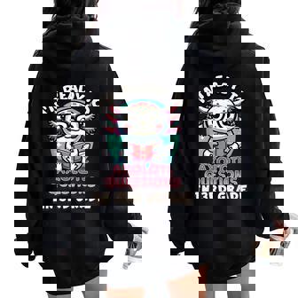 3Rd Grade I'm Ready To Axolotl Questions In 3Rd Grade Women Oversized Hoodie Back Print - Thegiftio