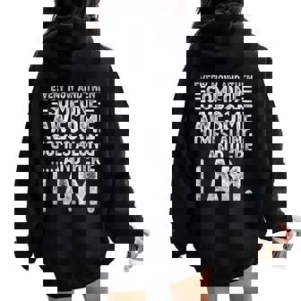 Graphic For Adult Humor Sarcastic Women Oversized Hoodie Back Print | Mazezy