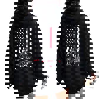 Firefighter For Fireman Firefighter Women Oversized Hoodie Back Print - Thegiftio UK