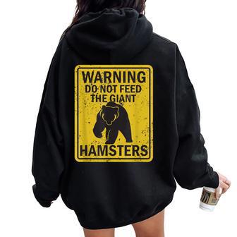 Grizzly Brown Bear Lover For Ns Women Oversized Hoodie Back Print - Thegiftio UK
