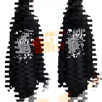 Little Sister Biggest Fan Basketball Lovers Fans Girls Women Oversized Hoodie Back Print - Monsterry