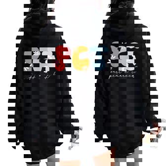 Patient Care Tech Groovy Pct Patient Care Technician Women Oversized Hoodie Back Print | Seseable CA