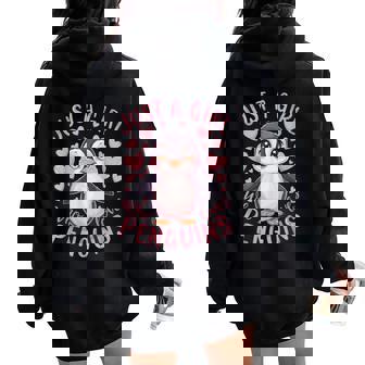 Penguin Animal Just A Girl Who Loves Penguins Women Oversized Hoodie Back Print | Seseable UK
