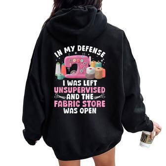 Quilting For Sewing Sew Quilter Sewer Women Oversized Hoodie Back Print - Thegiftio UK