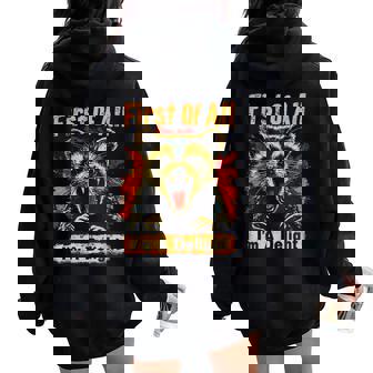 Sarcastic Graphic First Of All I'm A Delight Meme Women Oversized Hoodie Back Print - Seseable