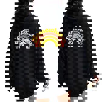 Somewhere Over The Rainbow Hippy Hippie Women Oversized Hoodie Back Print - Monsterry