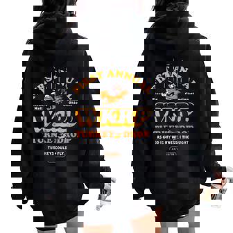 Thanksgiving I Thought Turkeys Could Fly Women Oversized Hoodie Back Print - Thegiftio