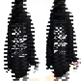 Trendy Bands Of The 80'S Hair Bands Rock Bands 1980'S Women Oversized Hoodie Back Print - Thegiftio UK